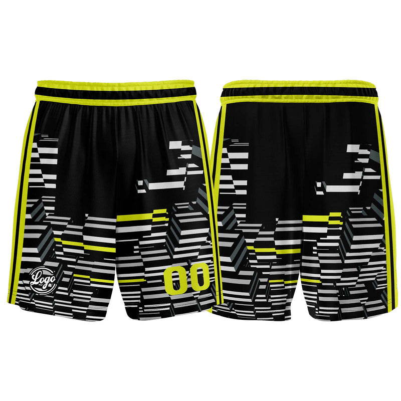 Custom Black Lime Green Basketball Jersey Uniform Suit Printed Your Logo Name Number