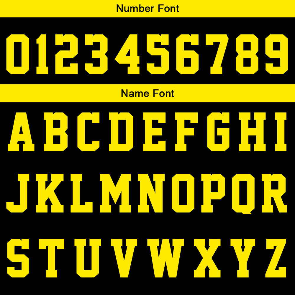 Custom Basketball Jersey Uniform Suit Printed Your Logo Name Number Black-Yellow enthsush