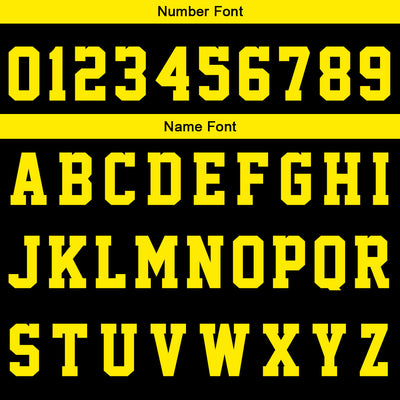 Custom Basketball Jersey Uniform Suit Printed Your Logo Name Number Black-Yellow enthsush