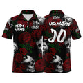 Custom Football Polo Shirts  Add Your Unique Logo/Name/Number Red enthsush