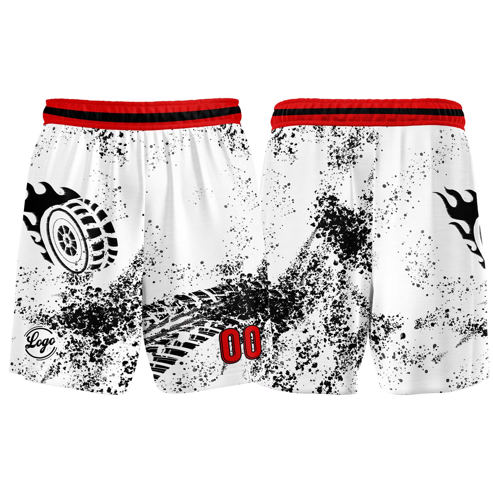 Custom White Black Red Basketball Jersey Uniform Suit Printed Your Logo Name Number enthsush