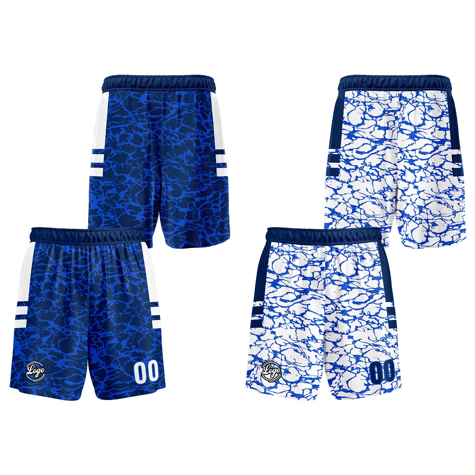Custom Royal Reversible Basketball Suit for Adults and Kids Personalized Jersey enthsush