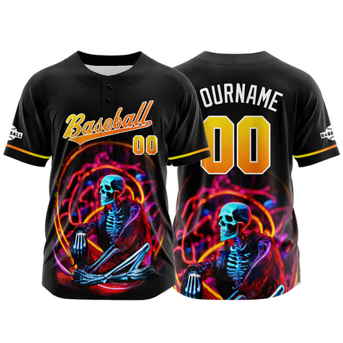 Custom Baseball Jersey Personalized Baseball Shirt for Men Women Kids Youth Teams Stitched and Print Yellow enthsush