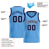 Custom Stitched Basketball Jersey for Men, Women And Kids Light Blue-Navy