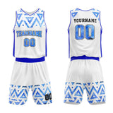 Custom Basketball Jersey Uniform Suit Printed Your Logo Name Number White-Blue-Starry Sky