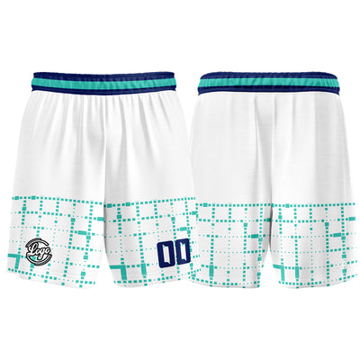 Custom White Teal Navy Basketball Jersey Uniform Suit Printed Your Logo Name Number enthsush