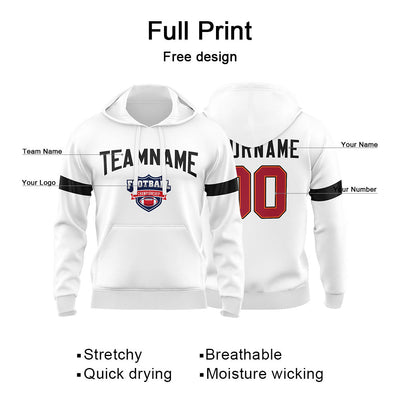 Custom Sweatshirt Hoodie For Man Woman Girl Boy Print Your Logo Name Number White enthsush