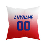 Custom Football Throw Pillow for Men Women Boy Gift Printed Your Personalized Name Number Red&Royal&White