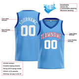 Custom Stitched Basketball Jersey for Men, Women And Kids Light Blue-Royal-White-Red