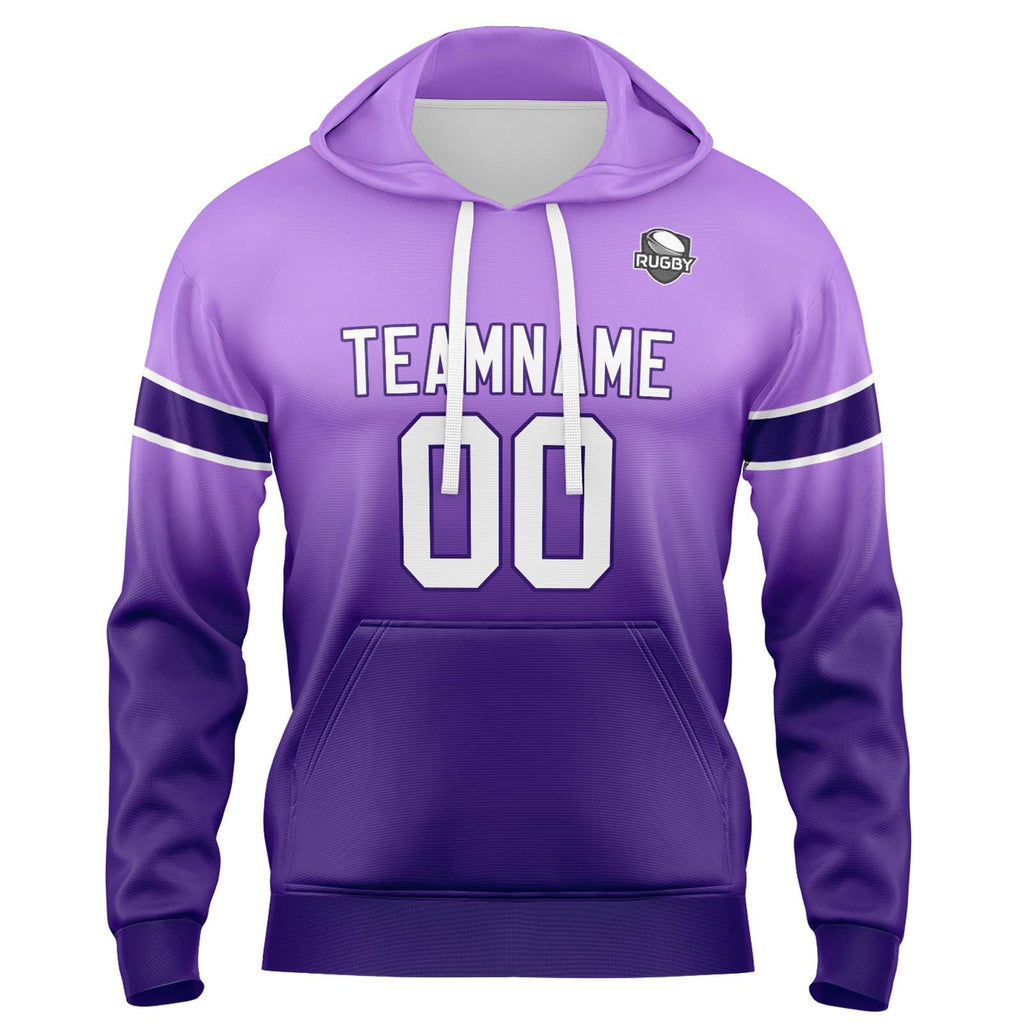 Custom Gradient Hoodie For Man Woman Girl Boy Print Your Logo Name Number Purple enthsush