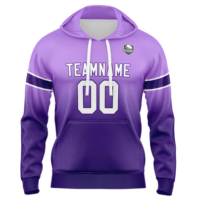 Custom Gradient Hoodie For Man Woman Girl Boy Print Your Logo Name Number Purple enthsush
