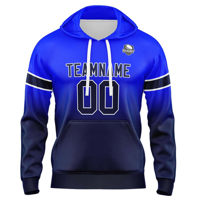 Custom Gradient Hoodie For Man Woman Girl Boy Print Your Logo Name Number Royal&Navy enthsush