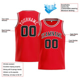 Custom Stitched Basketball Jersey for Men, Women And Kids Red-Black-White