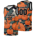 Custom basketball jersey for men and women. Stitched and printed name, number and logo Pumpkin enthsush