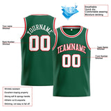 Custom Stitched Basketball Jersey for Men, Women And Kids Green-White-Red