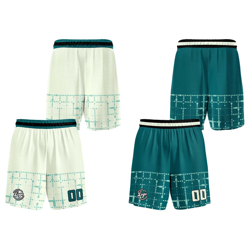 Custom Light Green Reversible Basketball Suit for Adults and Kids Personalized Jersey