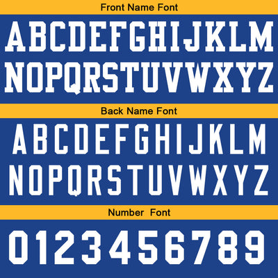 Custom Basketball Jersey Personalized Stitched Team Name Number Logo Royal&Yellow enthsush