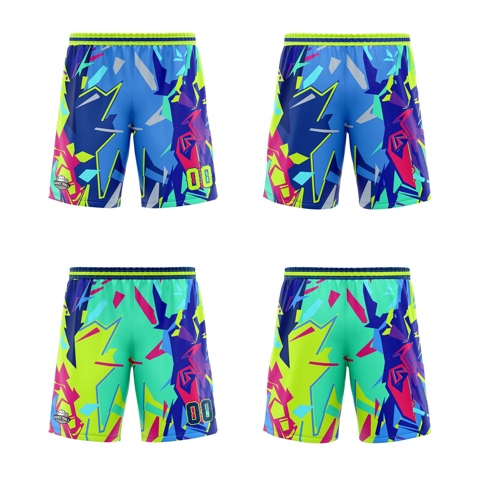 Custom Neon Green Reversible Basketball Suit for Adults and Kids Personalized Jersey enthsush