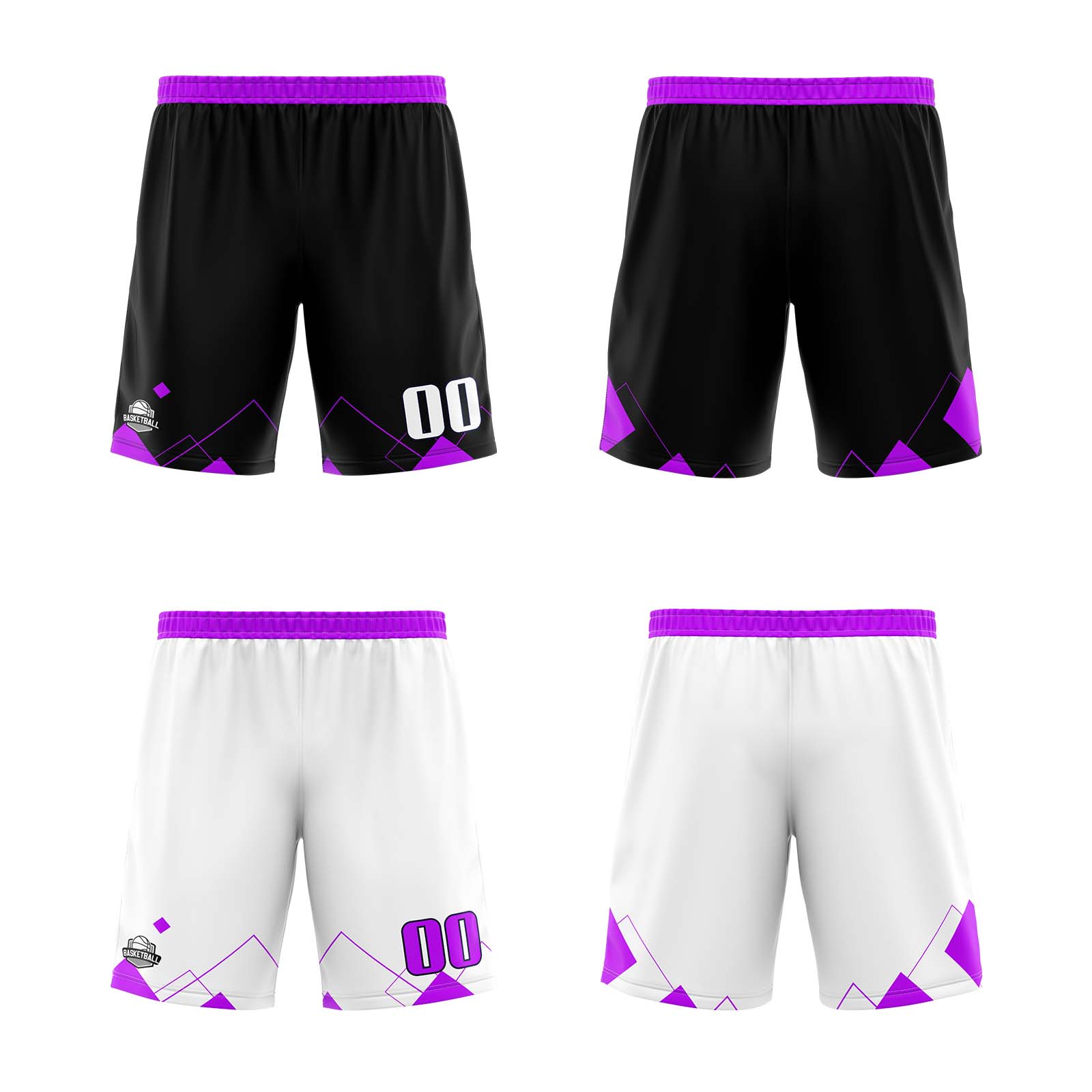 Custom Purple Reversible Basketball Suit for Adults and Kids Personalized Jersey enthsush