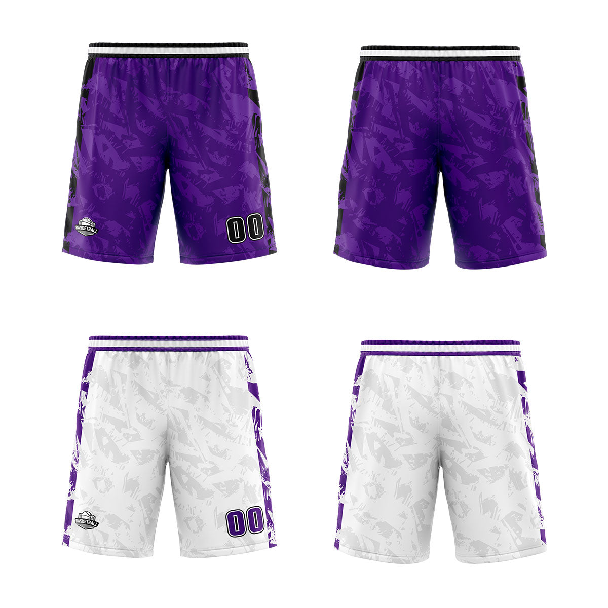 Custom Purple Reversible Basketball Suit for Adults and Kids Personalized Jersey enthsush