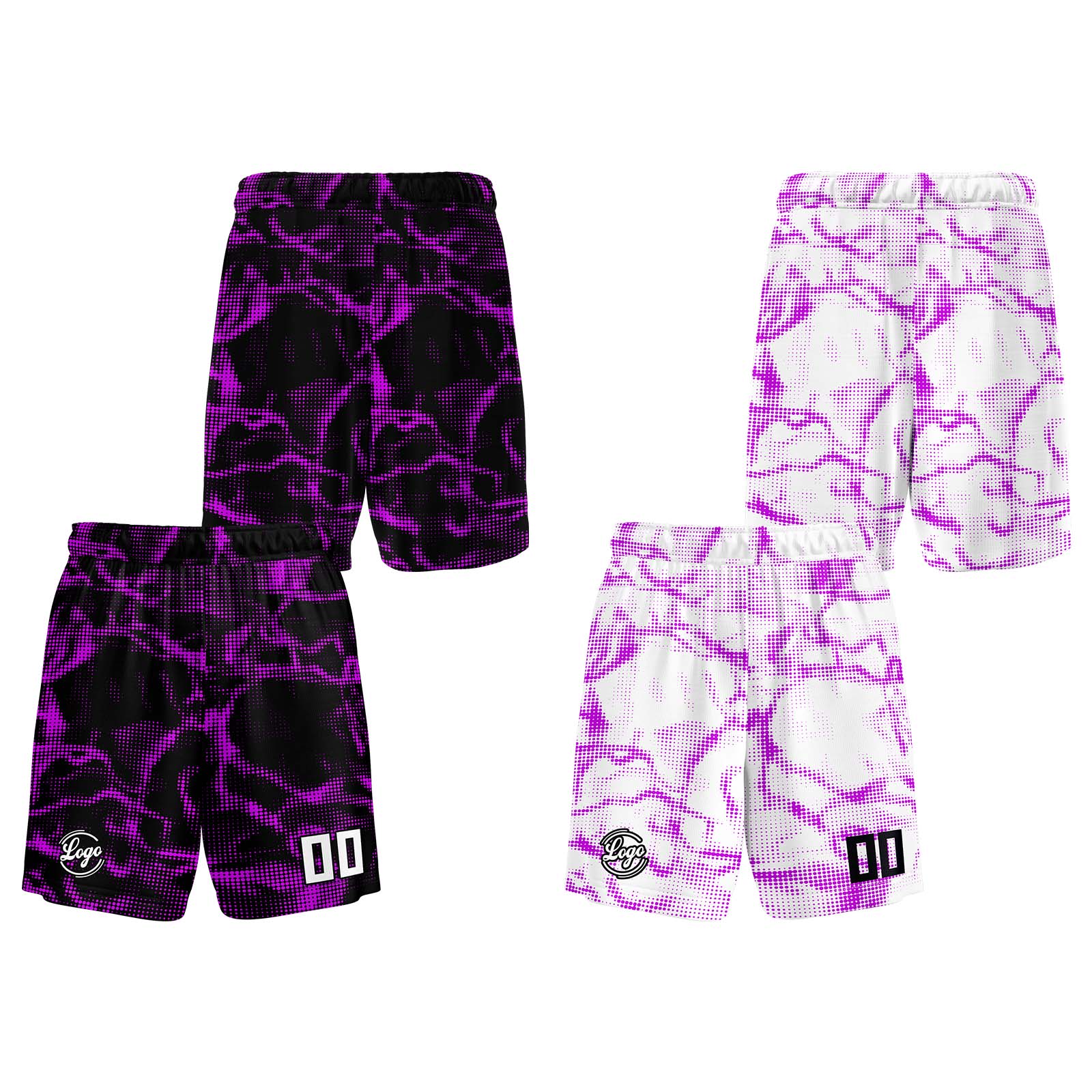 Custom Black Purple Reversible Basketball Suit for Adults and Kids Personalized Jersey enthsush