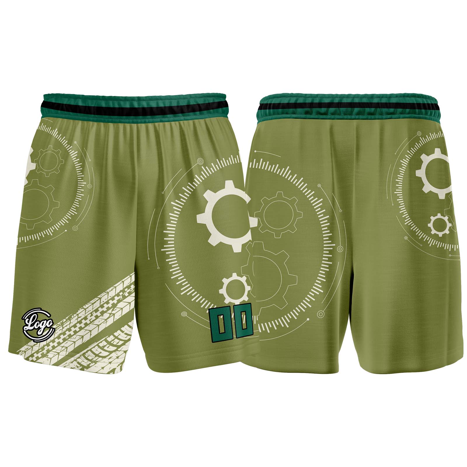 Custom Khaki Green Basketball Jersey Uniform Suit Printed Your Logo Name Number enthsush