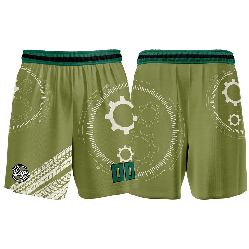 Custom Khaki Green Basketball Jersey Uniform Suit Printed Your Logo Name Number