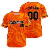 Custom Full Print Design Authentic Baseball Jersey orange