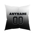 Custom Football Throw Pillow for Men Women Boy Gift Printed Your Personalized Name Number Black&Gray&White enthsush