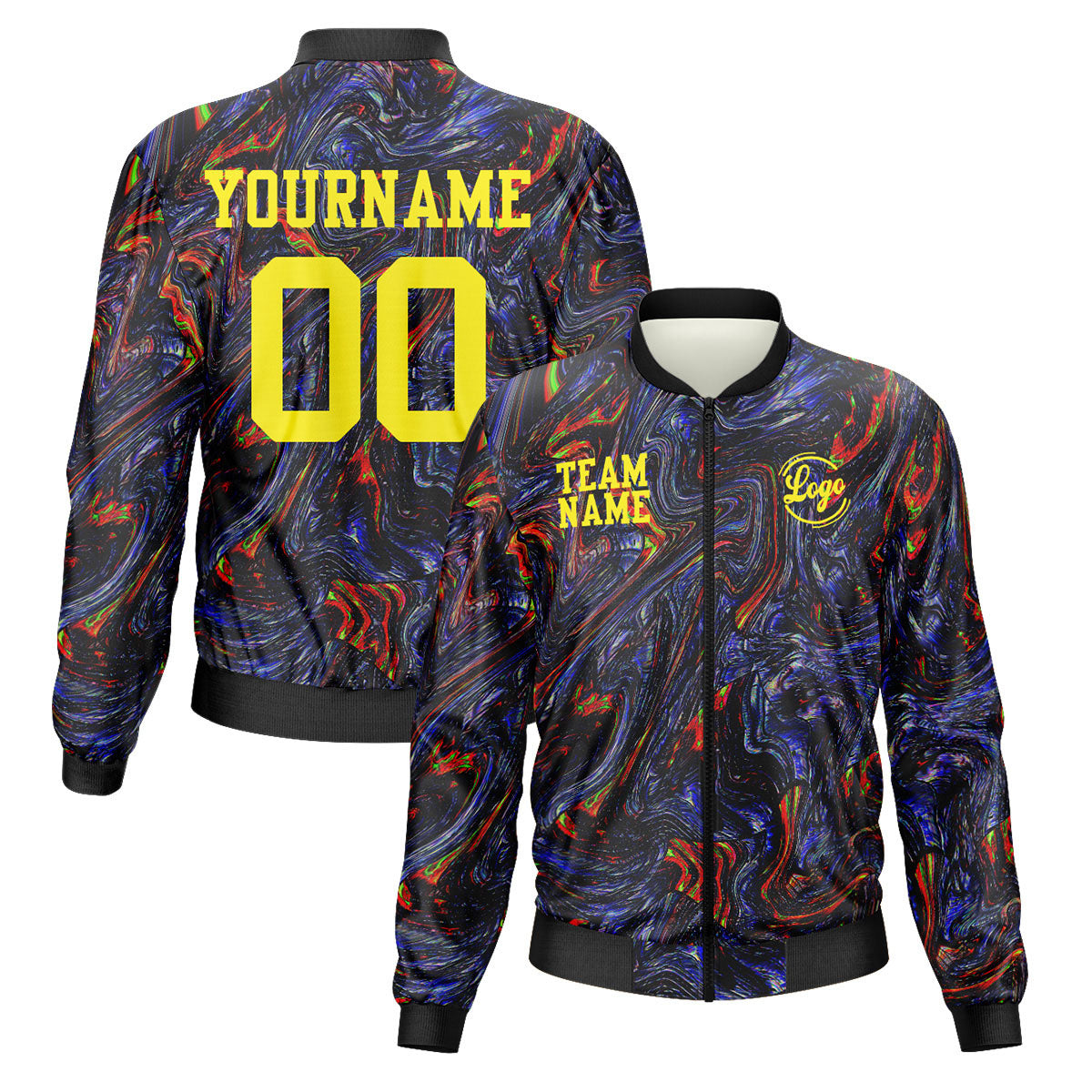 Custom Long Sleeve Windbreaker Jackets Uniform Printed Your Logo Name Number Fluid enthsush