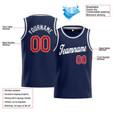 Custom Stitched Basketball Jersey for Men, Women And Kids Navy-Red-White