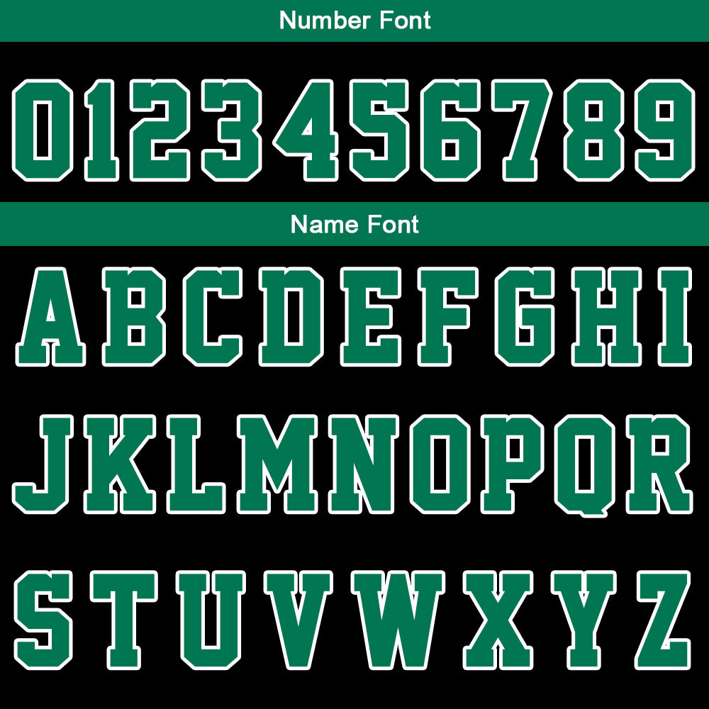 Custom Basketball Jersey Uniform Suit Printed Your Logo Name Number Black-Green enthsush