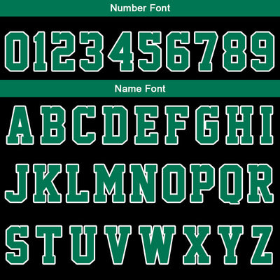 Custom Basketball Jersey Uniform Suit Printed Your Logo Name Number Black-Green enthsush