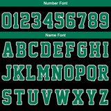 Custom Basketball Jersey Uniform Suit Printed Your Logo Name Number Black-Green