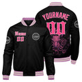 Custom Varsity Jacket Letterman jacket for Men, Women and Youth Pink enthsush