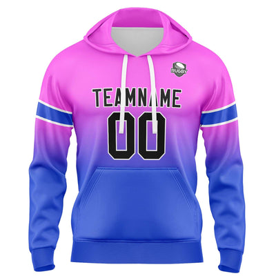 Custom Gradient Hoodie For Man Woman Girl Boy Print Your Logo Name Number Pink&Blue enthsush