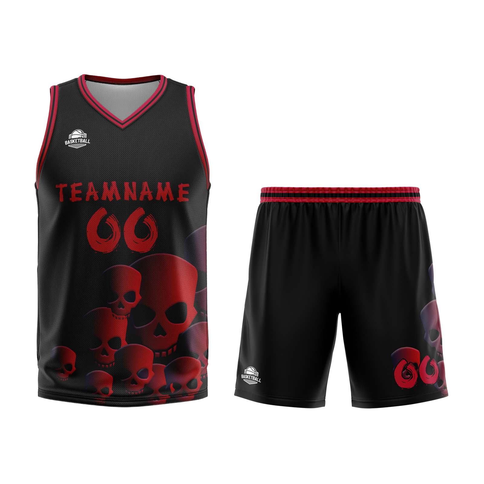 Custom Fluid Red Basketball Jersey Uniform Suit Printed Your Logo Name Number enthsush