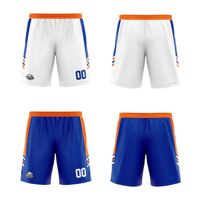 Custom Orange Royal Reversible Basketball Suit for Adults and Kids Personalized Jersey