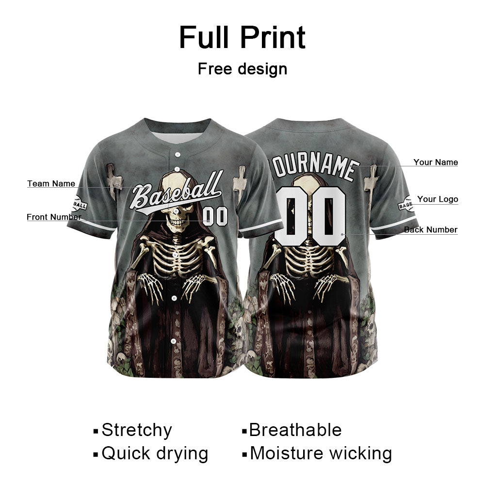 Custom Baseball Jersey Personalized Baseball Shirt for Men Women Kids Youth Teams Stitched and Print Gray enthsush