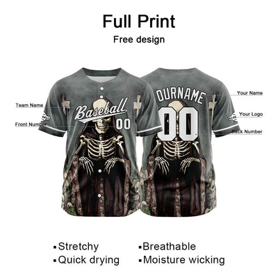 Custom Baseball Jersey Personalized Baseball Shirt for Men Women Kids Youth Teams Stitched and Print Gray enthsush