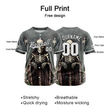 Custom Baseball Jersey Personalized Baseball Shirt for Men Women Kids Youth Teams Stitched and Print Gray