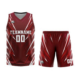 Custom Dark Red Basketball Jersey Uniform Suit Printed Your Logo Name Number