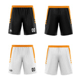 Custom Black Orange Reversible Basketball Suit for Adults and Kids Personalized Jersey