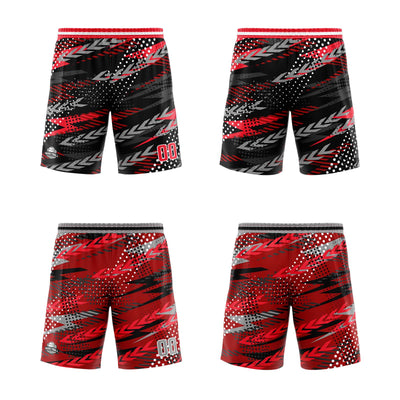 Custom Black Red Grey Reversible Basketball Suit for Adults and Kids Personalized Jersey enthsush