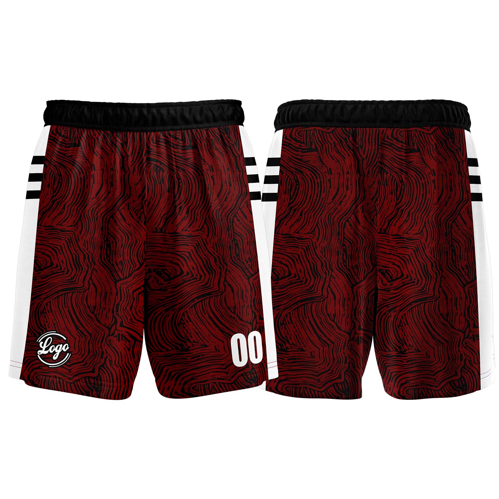 Custom Black Red Basketball Jersey Uniform Suit Printed Your Logo Name Number enthsush
