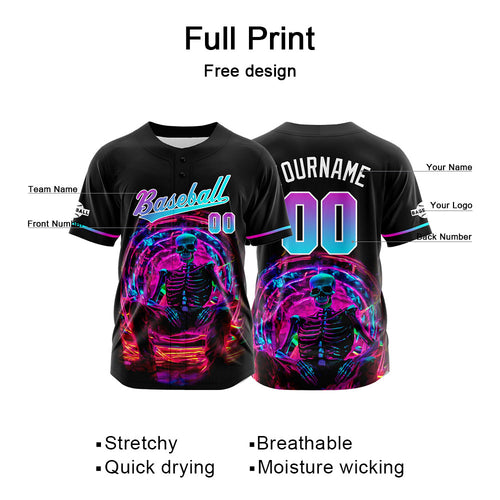 Custom Baseball Jersey Personalized Baseball Shirt for Men Women Kids Youth Teams Stitched and Print Light Blue enthsush