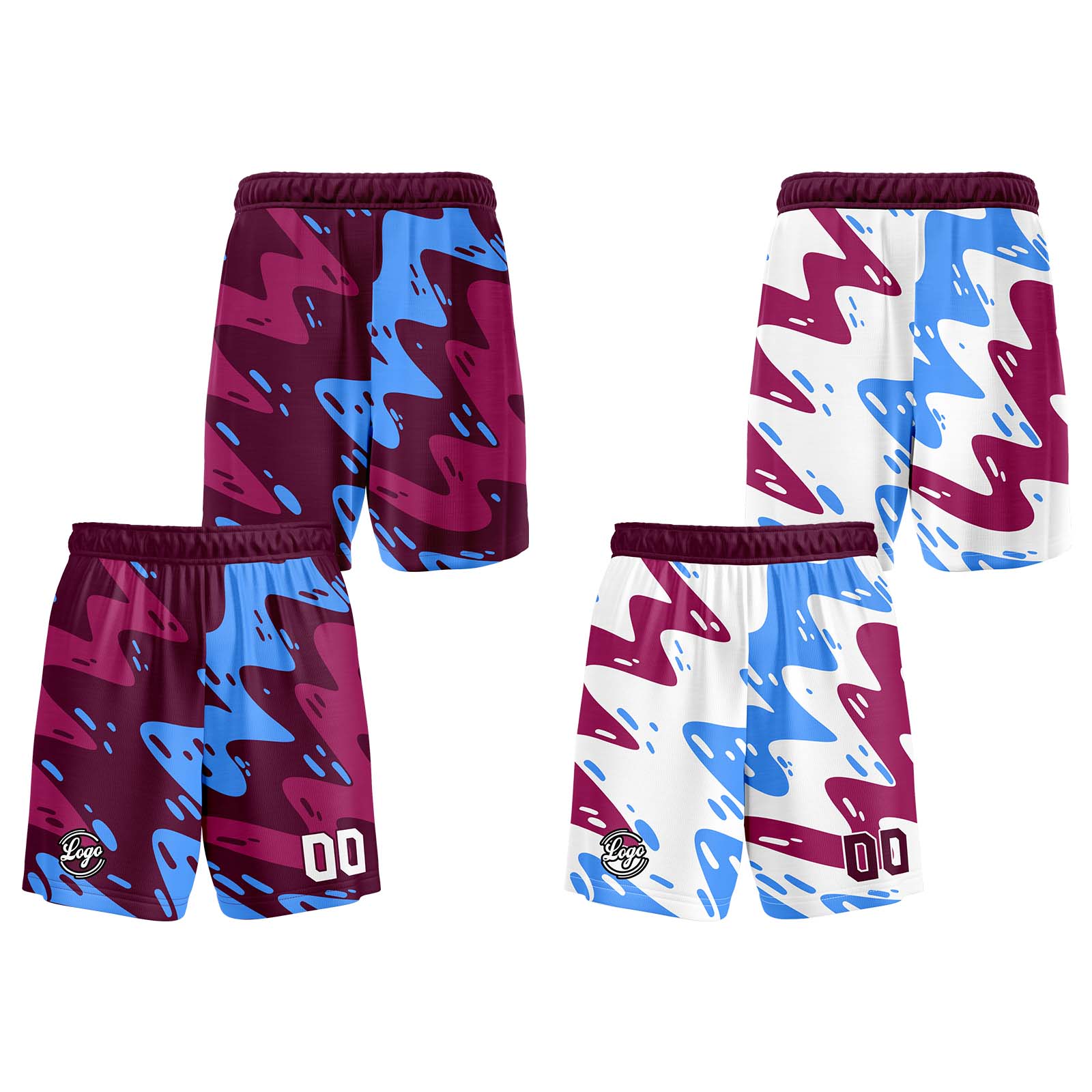 Custom Burgundy Light Reversible Basketball Suit for Adults and Kids Personalized Jersey enthsush