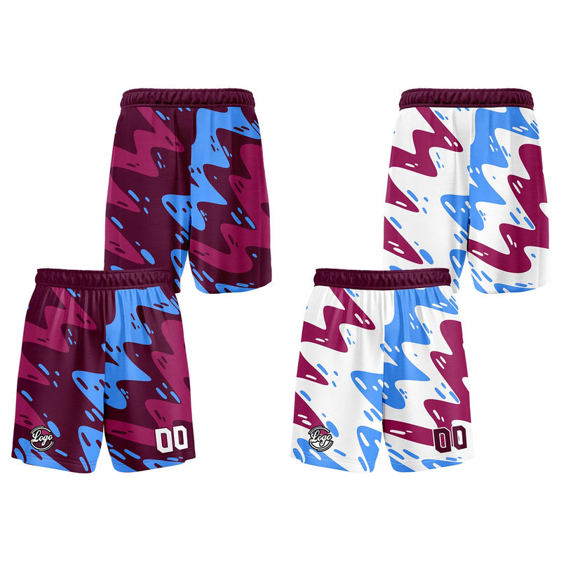 Custom Burgundy Light Reversible Basketball Suit for Adults and Kids Personalized Jersey