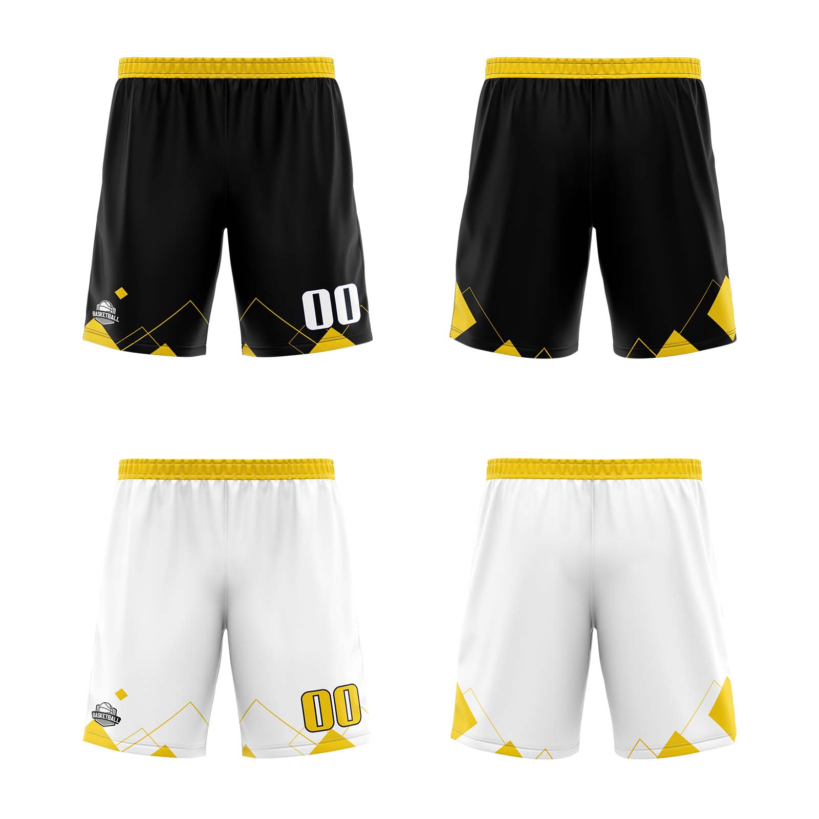 Custom Yellow Reversible Basketball Suit for Adults and Kids Personalized Jersey enthsush