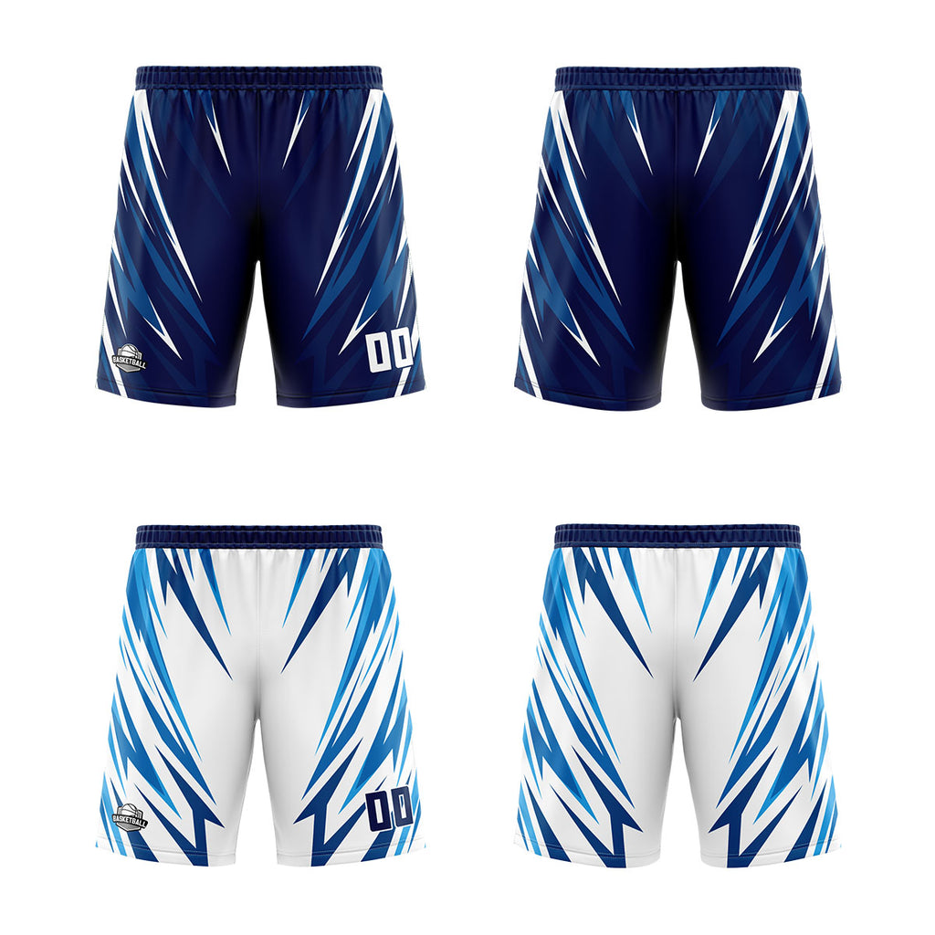 Custom Dark Blue Reversible Basketball Suit for Adults and Kids Personalized Jersey enthsush